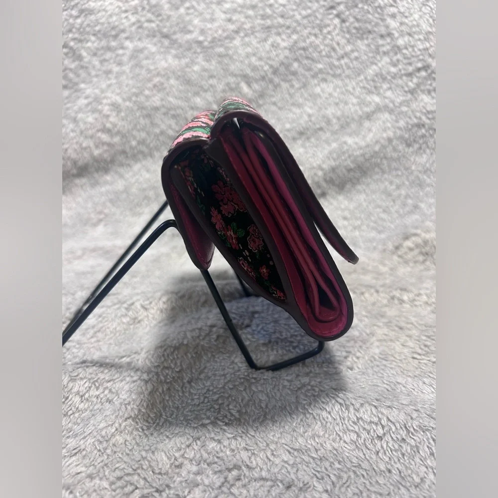 Coach Sierra Posey Cluster Floral Trifold Snap Wallet - Picture 7 of 14